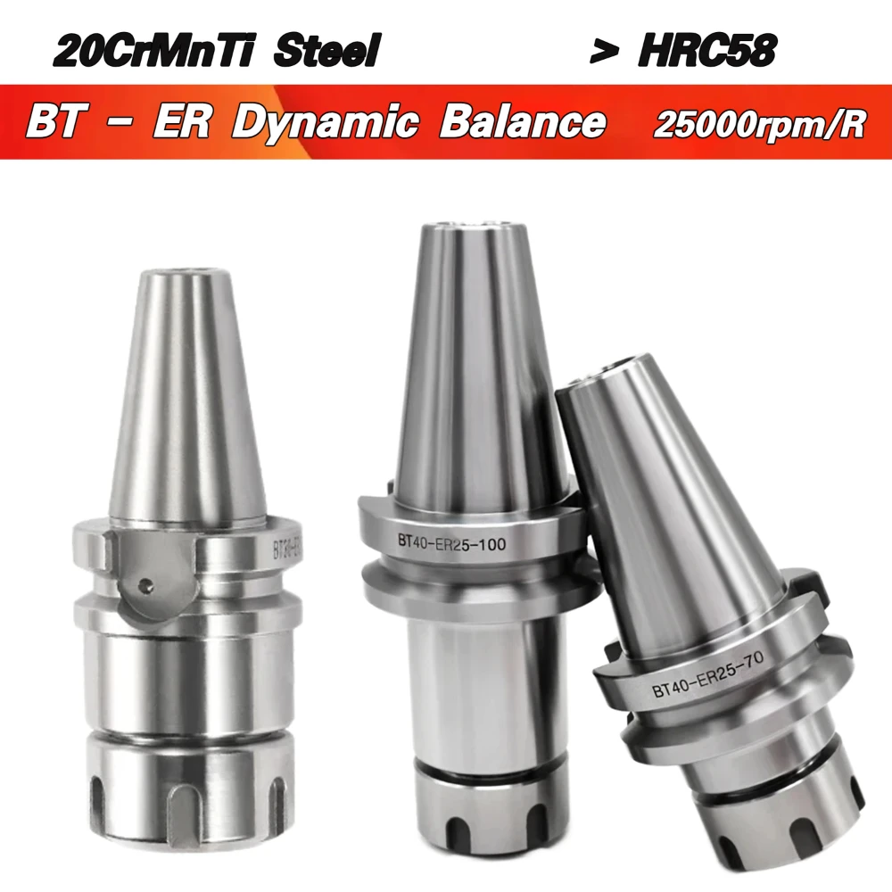 BT ER Tool Holder BT30 BT40 BT50 Knife Shank ER11 ER16 ER20 ER25 ER32 ER40 Tool Holder Cnc Milling Machine Lathe Maching