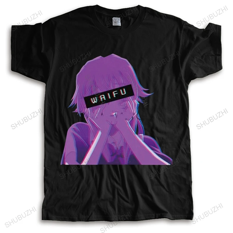 Yuno-Camiseta Gasai Future Diaries para hombre, Camisa de algodón de Manga corta, Vaporwave, Future Diary, moda