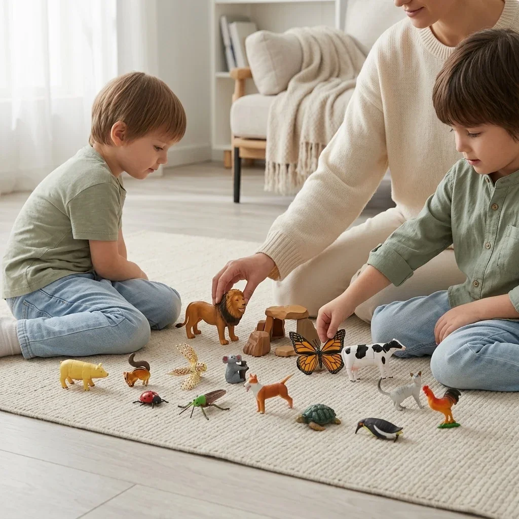 Kids Room Desktop Decor DIY Assembled Simulated Insect Animal Model Educational Toy Creative Gift for Children Boys Girls