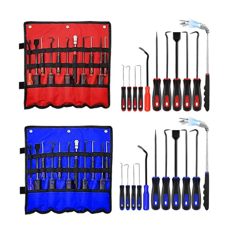 

Automotive Metal Repair Tool Kit 11PCS Automotive Repair Kit with Telescoping Magnetic Pickup Gasket Scraper Remover Pry Bar