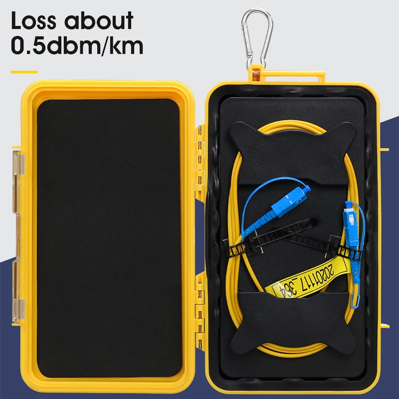 2000M Single Mode OTDR Launch Cable Box SC/FC/ST/LC(UPC/APC) Connector Optical Fiber Testing Extension Line Dead Zone Eliminator