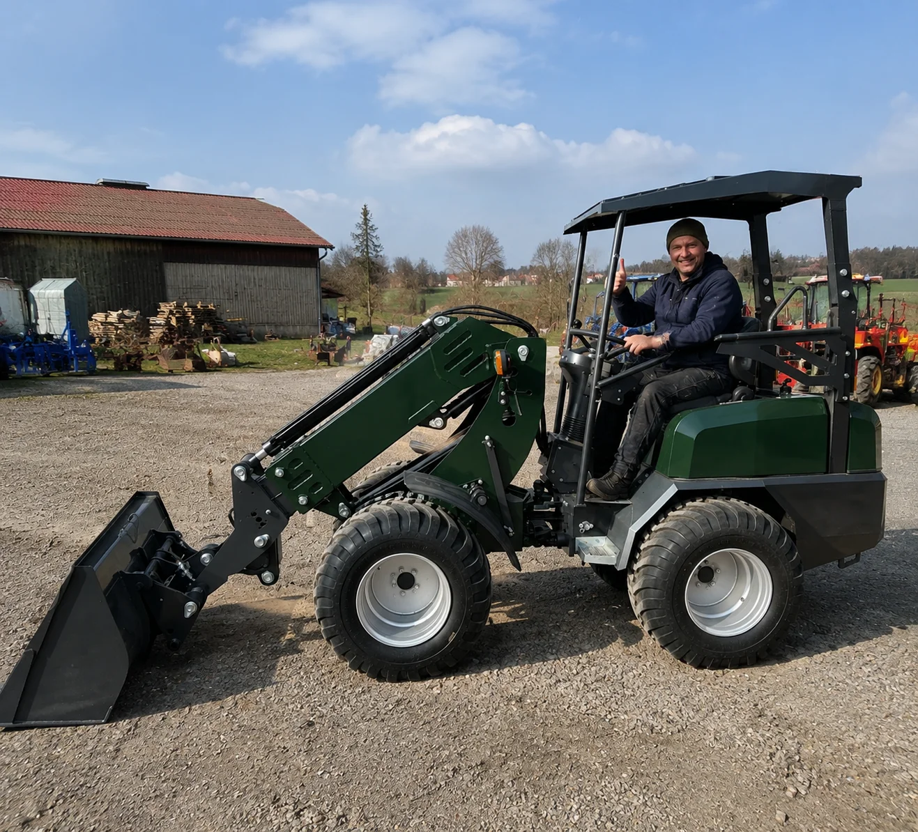 Mini chargeur frontal télescopique compact, chargeur sur roues hydraulique pour travaux agricoles et de construction