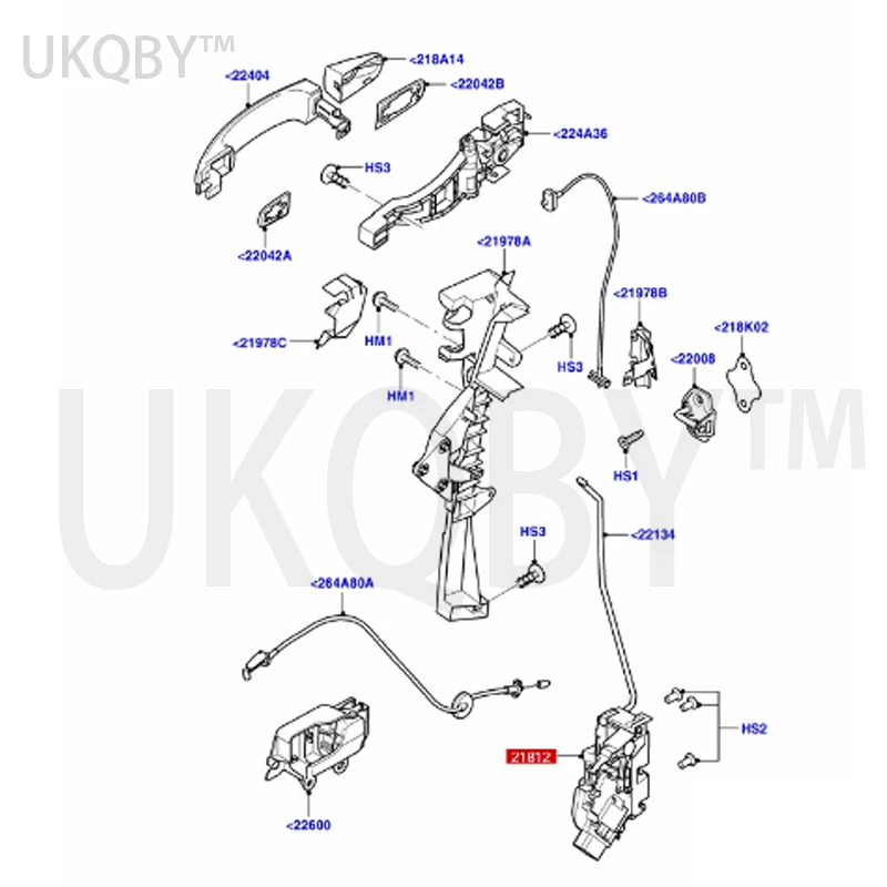 apply Fo x 1.8 Front door lock machine L 3M5AR21813ET 4976083 4896707 1426266