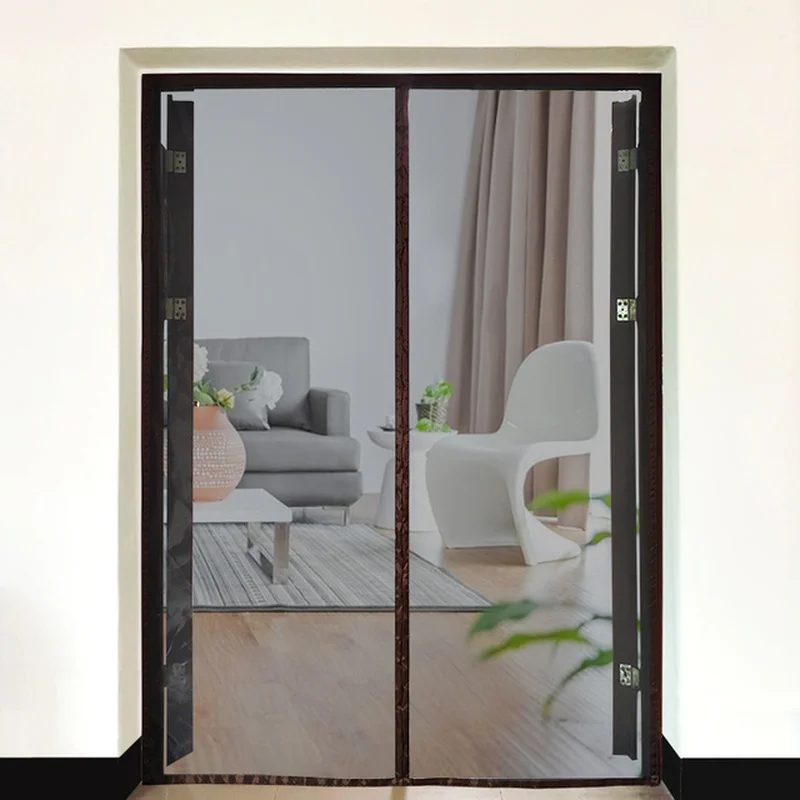 Magnetic Door Screen Custom Size Mosquito Net Curtain Fly Insect Automatic Closing Invisible Mesh for Kitchen Indoor Living Room