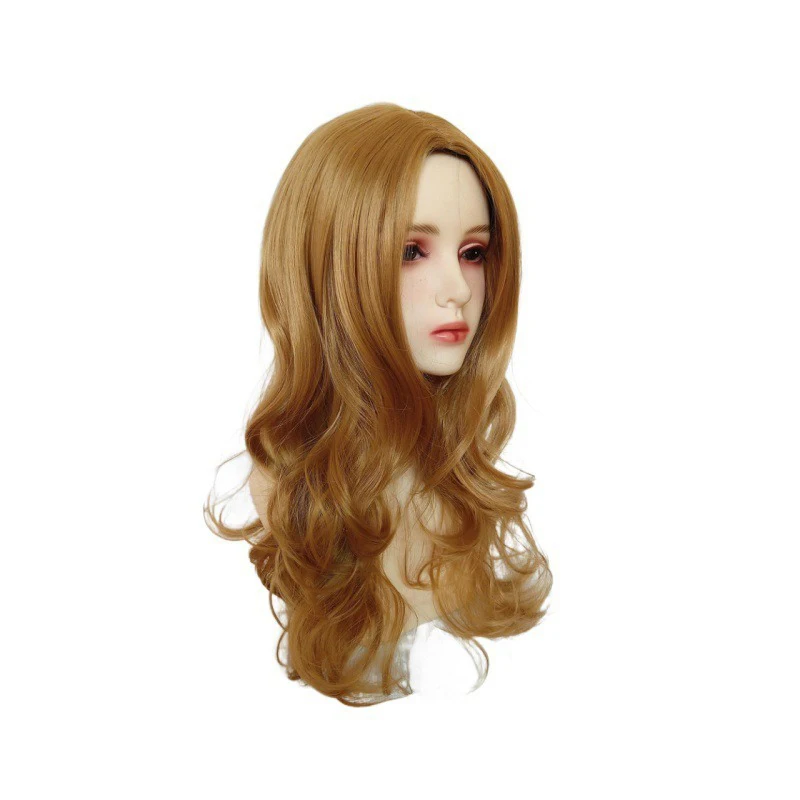 Peruka do modelowania postaci M3GAN Thriller M3GAN Protagonistka Złotobrązowe Długie Kręcone Włosy Katie Role Czarne Długie Proste Włosy