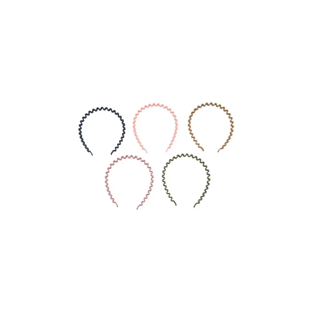 Solid Color Teeth Matte Hair Hoop Korean Style Hair Accessories Teeth Wave Hair Hoop Headband Headdress Non-slip Hairband