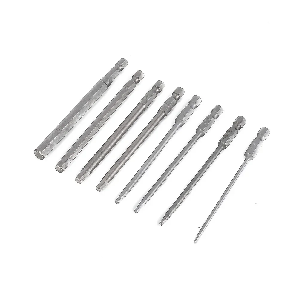 8PCS Drill Bit Set  1.5mm 2mm 2.5mm 3mm 4mm 5mm 6mm 8mm Hex Head Wrench Screwdriver Socket Magnetic Hand Tools Kit