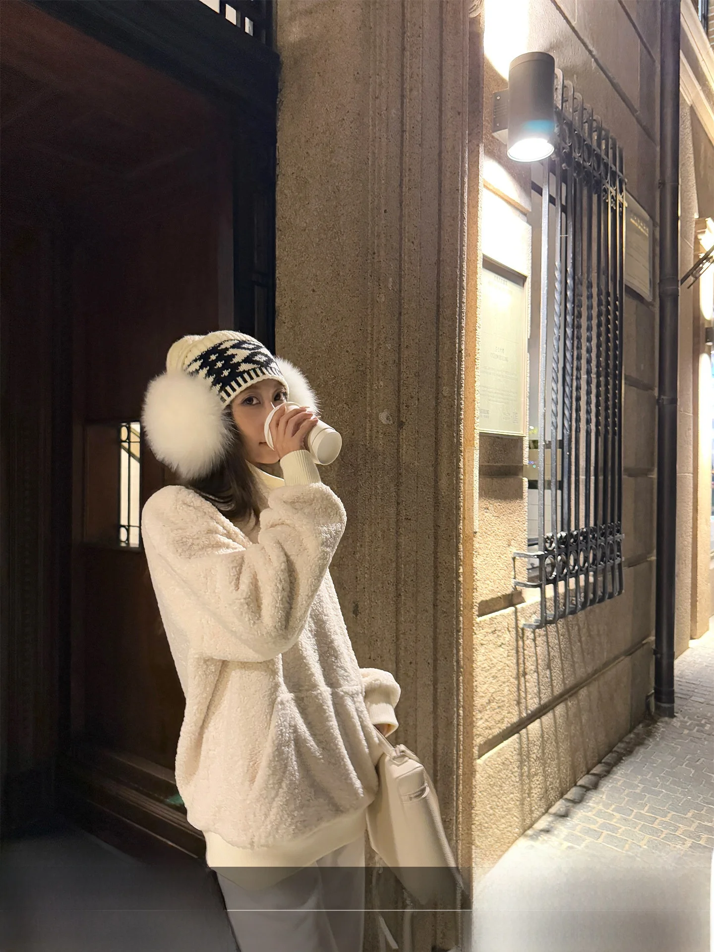 Loose Casual Lamb Fur Sweatirt Jaet Women's Autumn Winter Korean Sle All-Match Hooded Pullover Top Stand Collar