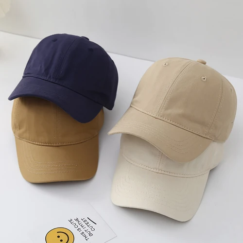 Imagen 2 del producto Gorra de béisbol de algodón para niños y niñas, sombrero de sol Unisex, deportes al aire libre, Snapback, pesca, estilo coreano, sólido, nuevo