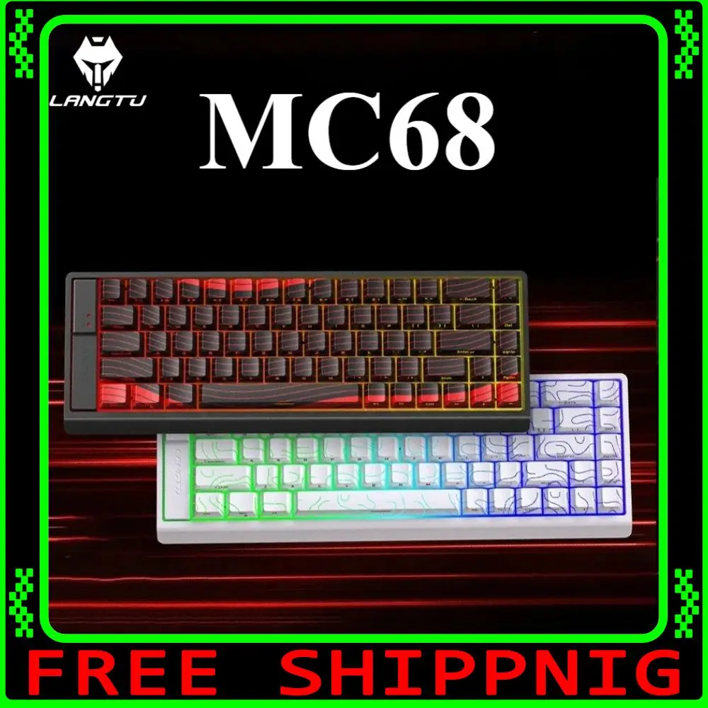LANGTU MC68 Magnetic Switch Mechanical Keyboard Hot Swap Low Delay Custom Wired Gaming Keyboard PC E-Sports Accessories Gifts