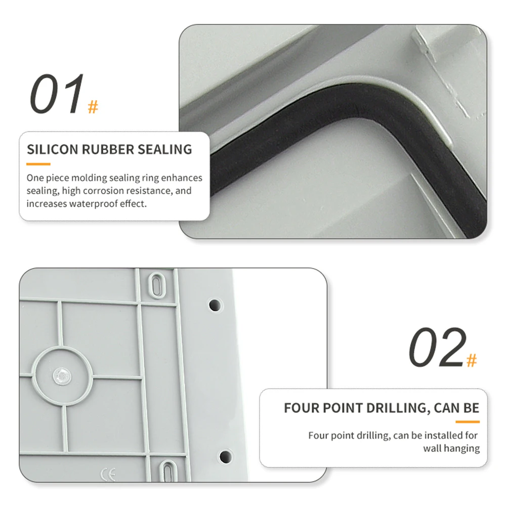 กล่องรวมสายไฟฟ้ากระแสตรงสำหรับแผงโซลาร์เซลล์ 500V 1 ช่องเข้า 1 ช่องออก พร้อมระบบป้องกันไฟกระชากและฟิวส์ DC พร้อมเบรกเกอร์ MCB สำหรับโซลาร์เซลล์ ระดับการป้องกันน้ำ IP65