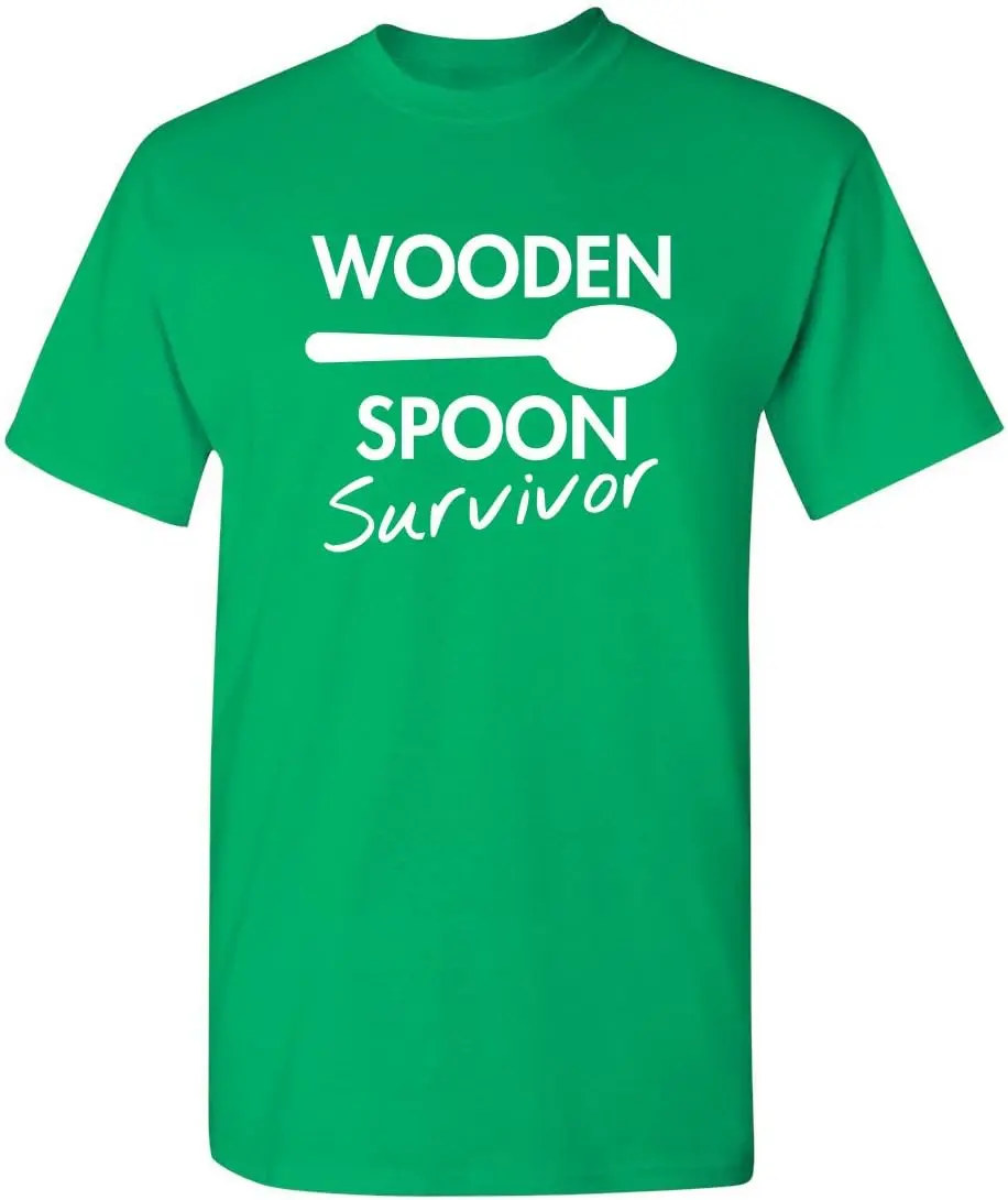 Wooden Spoon Survivor Adult Humor Mens GraphNovelty SarcastFunny T Shirt