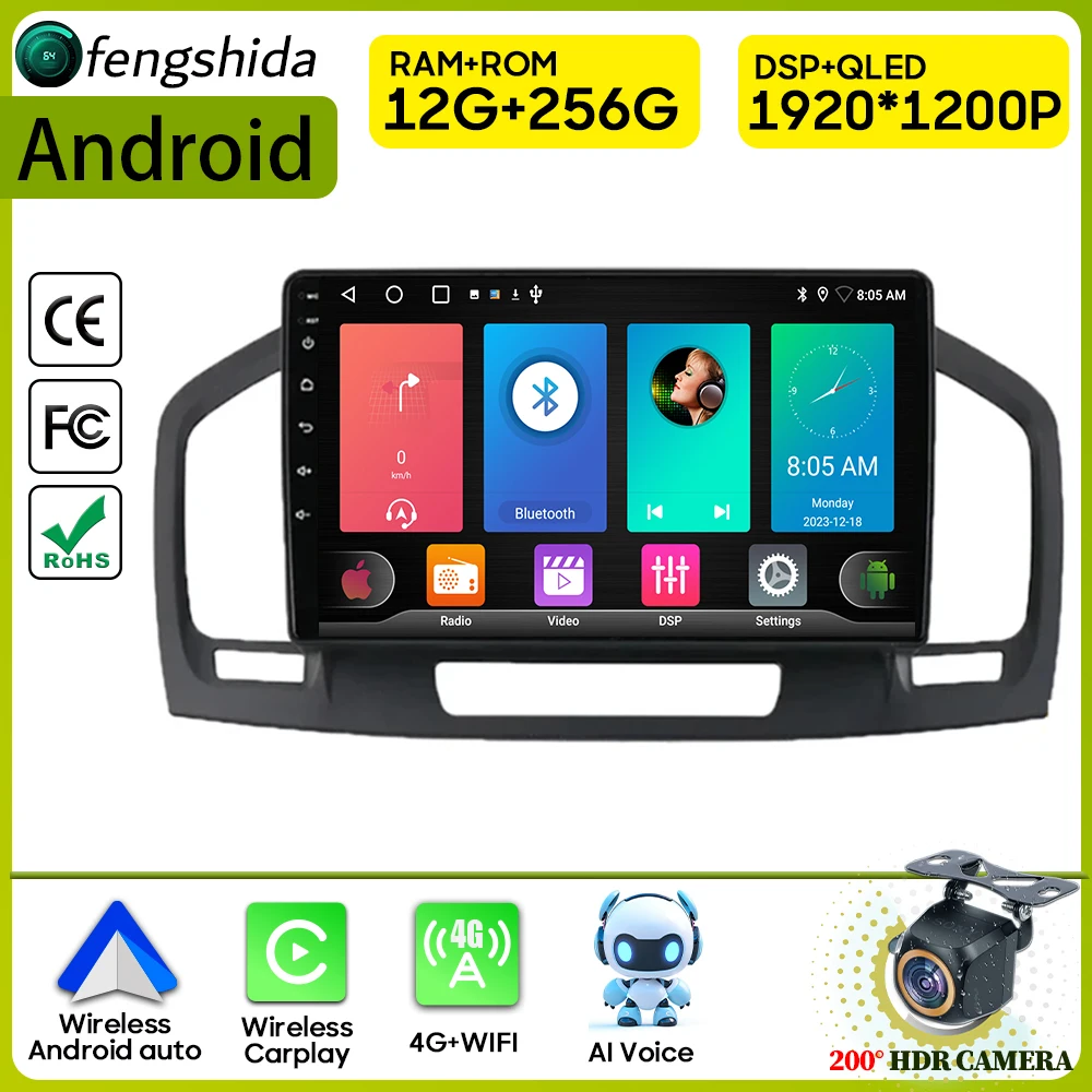 

Car Radio Carplay For Buick Regal For Opel Insignia 2009-2013 Navigation GPS Android Auto Stereo Autoradio 4G Wifi No 2din DVD