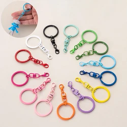 1PC Candy Color Keychain Connector Accessories Keyring Lobster Clasp Hook With Rotating Buckle For DIY Jewelry Making