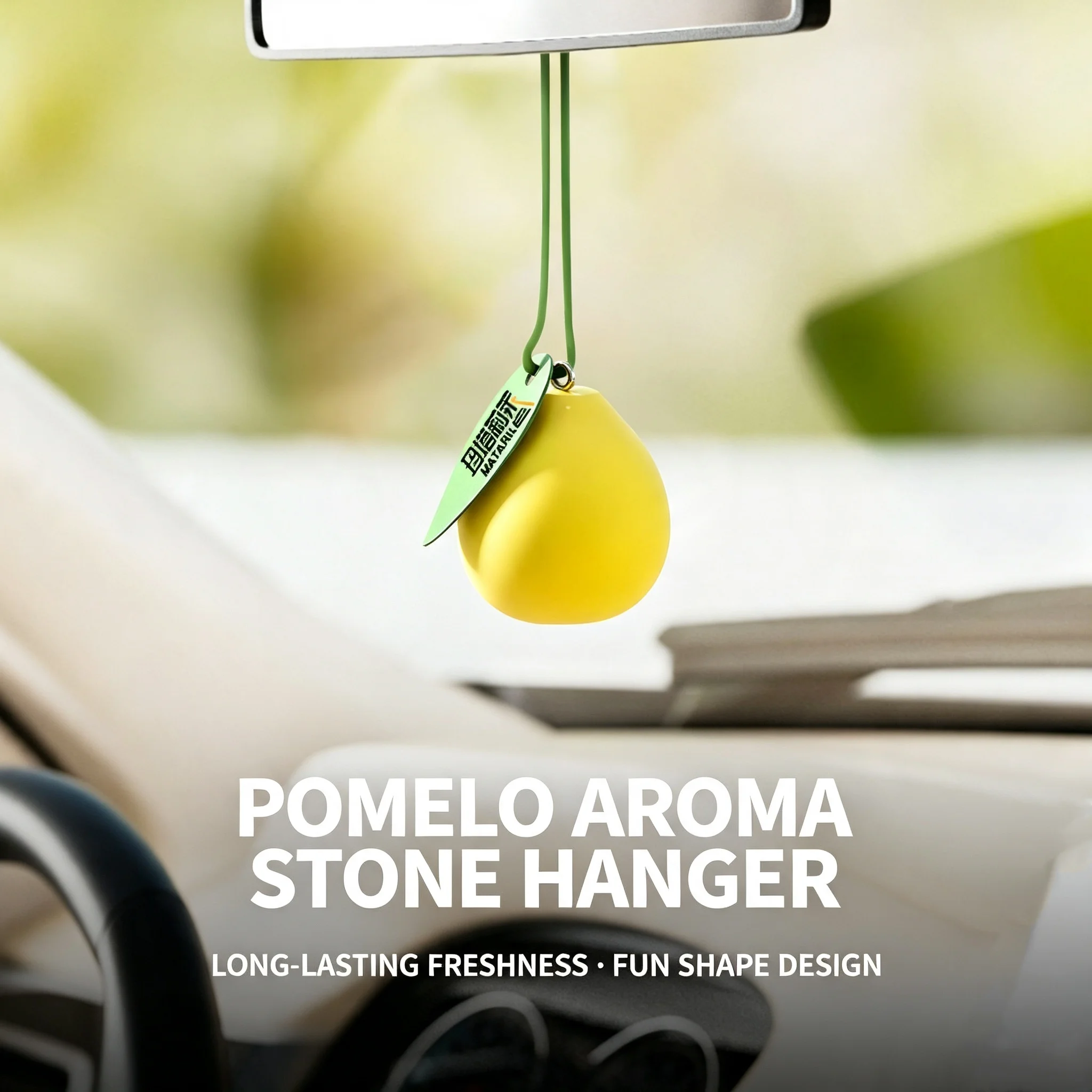 Cute Car Hanging Air Freshener Gypsum Pomelo Fragrance For Car Styling Aroma Fresh Air Purifier Interior Decorations Ornament