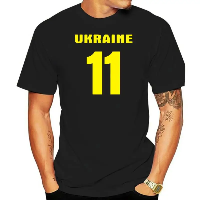 Fashion New Top Tees Tshirts Novelty O-Neck Tops Ukraine Country Flaggraphic Tees