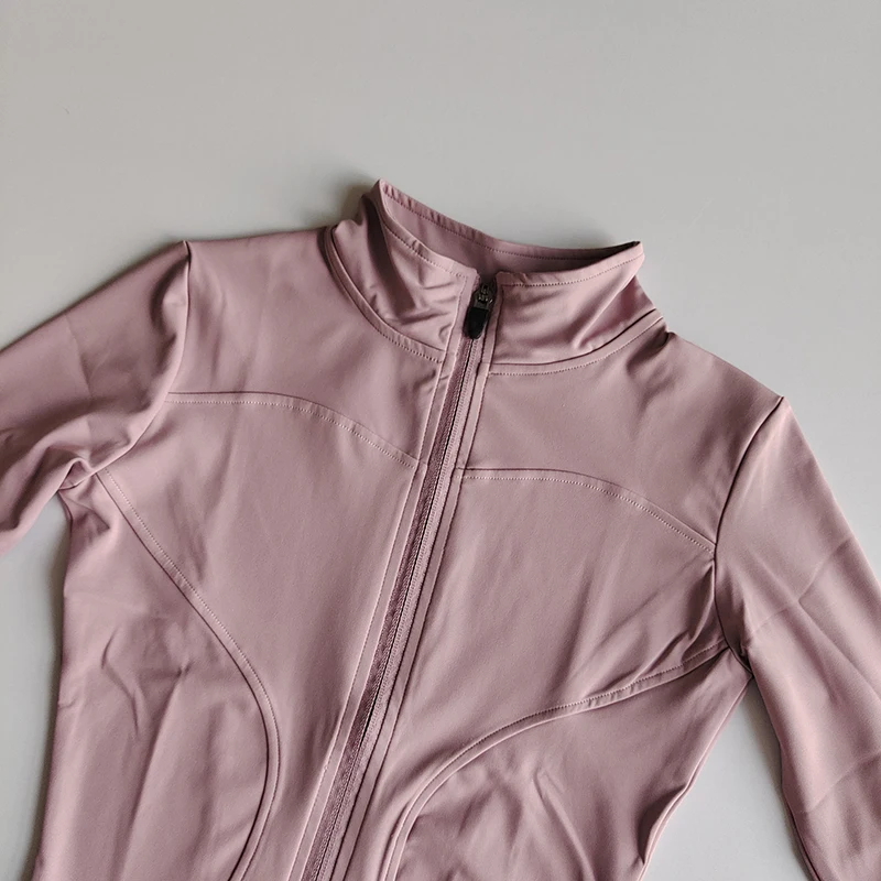 Outdoor Sports Long Sleeved Women Slim Yoga Clothes Quick Dry Zipper Cardigan Stand Up Collar Jacket Running Fitness Jacket Top 11 Sd404b02fe94746898074cf98d28731292