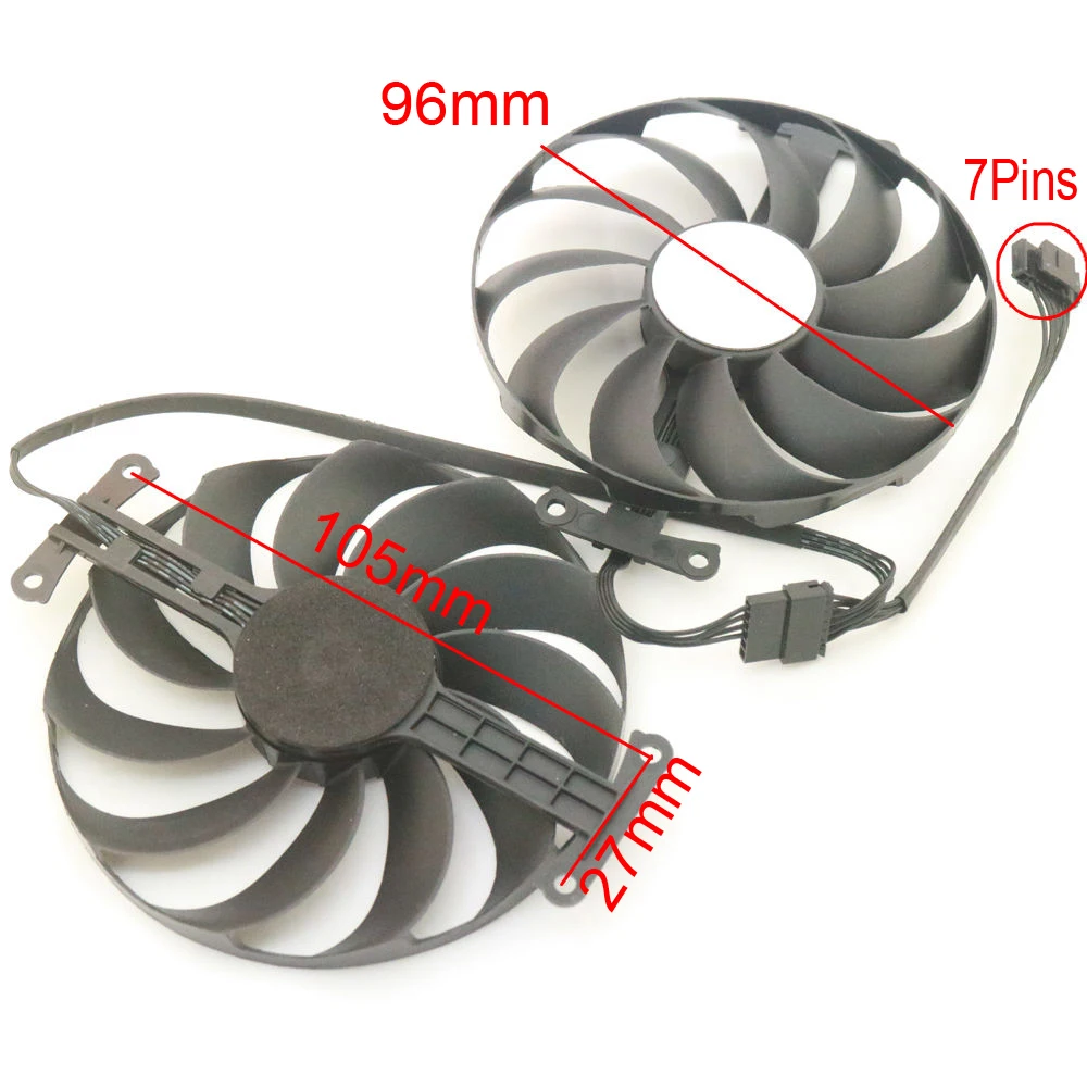 2pcs/lot T129215SU 12V 0.50A 96mm For ASUS RTX4070 12GB DUAL OC Graphics Card Cooling Fan