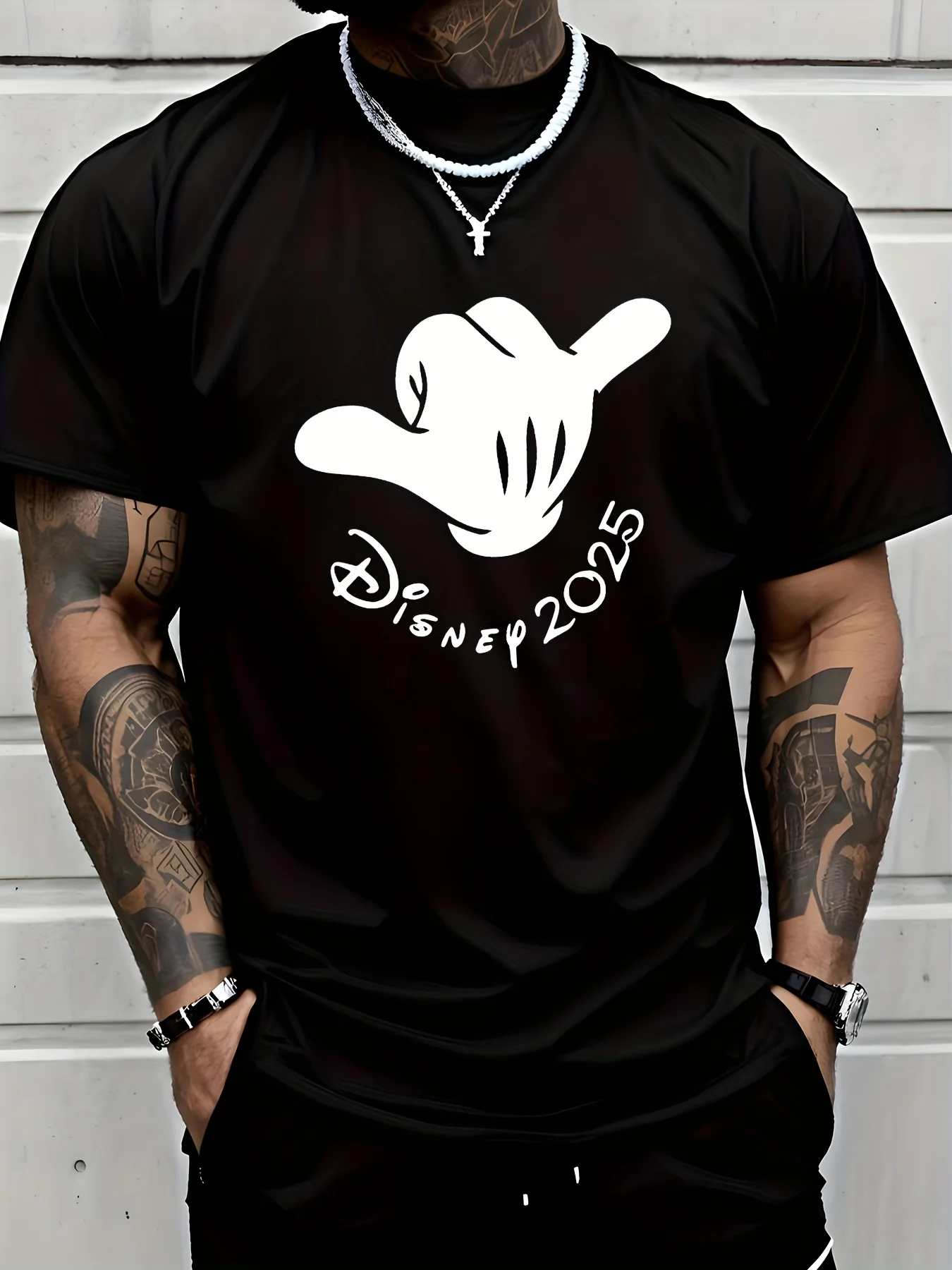 

Disney, 1pc Mickey T shirt Disney Men's T shirt 1pc Mickey Series Round Neck Casual Comfortable Breathable Light |