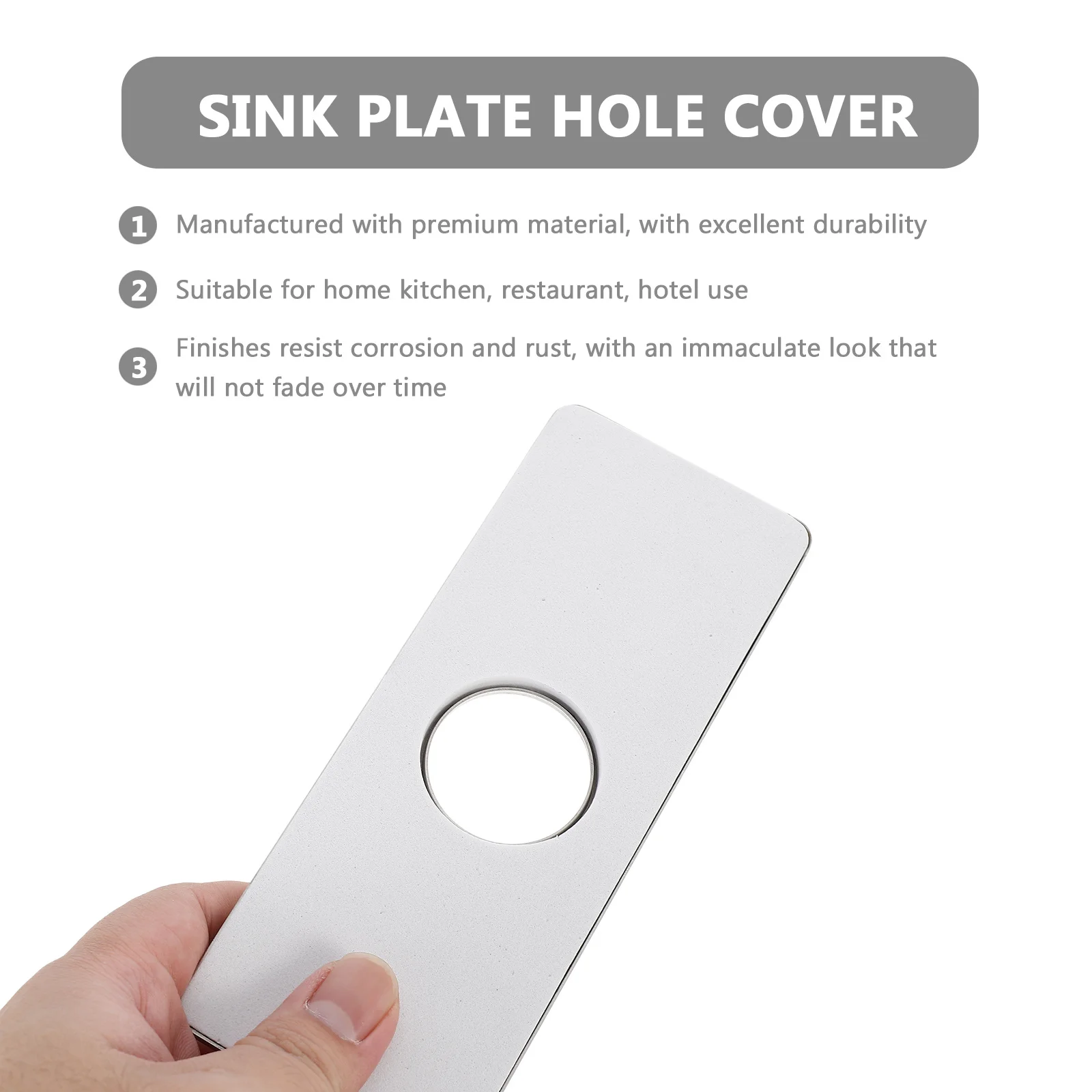 

2Pcs Water Tap Escutcheon Single Hole 4 Inch Stainless Steel Faucet Plate Kitchen Sink Cover Corrosion Resistant