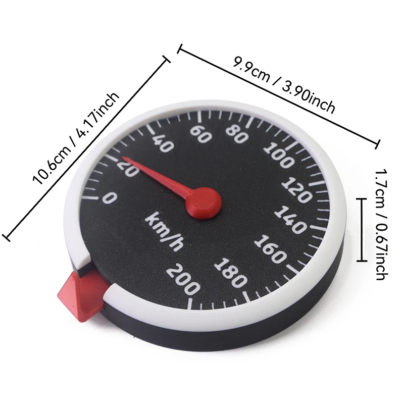 Speedometer Wall Mounted Key Holder 3D Printed Tachometer Key Hanger Pointer Rotatable Key Organizer For Entryway, Hallway