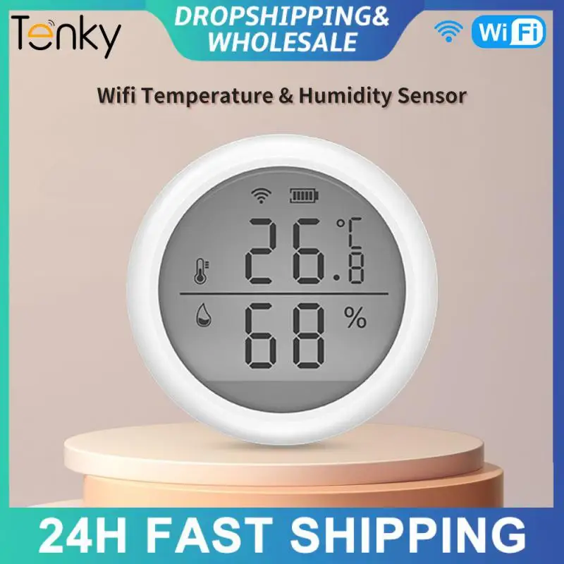 

Thermometer Professional Wifi Gateway Required Sensitive Wireless Smart Home Temperature And Humidity Meter Tuya Hygrometer