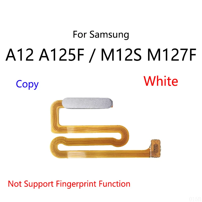 Home Button Fingerprint Touch ID Power Button Switch Mute Side Key On / Off Flex Cable For Samsung Galaxy A12 A125F/ M12S M127F