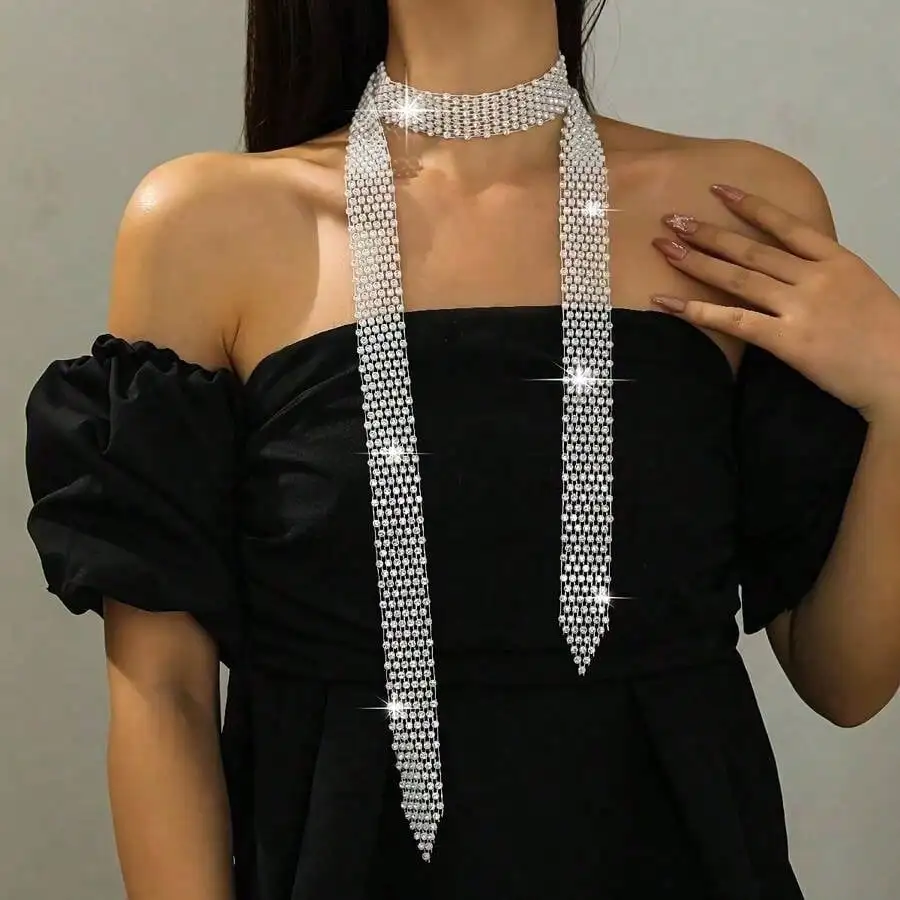 Luxury Diamond Tassel Women's Fashion Tie