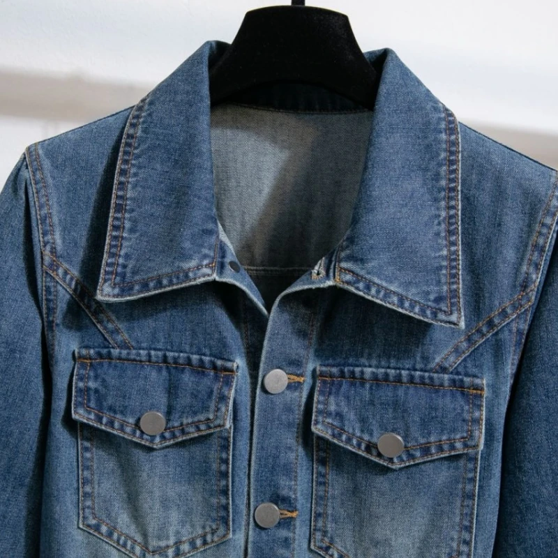 3XL Oversized Denim Shirt Dresses Long Women 2025 Autumn Winter England Style Vintage High Waist Long Sleeve Ladies Jean Dresses