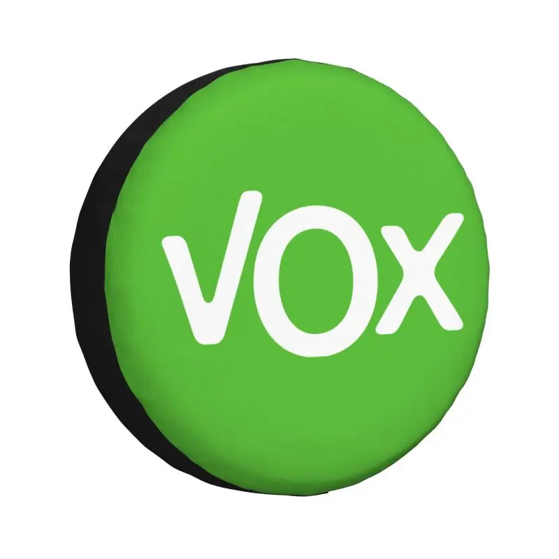 

Custom Spain Vox Flag Spare Tire Cover for Jeep Grand Cherokee Spanish Political Party 4WD 4x4 SUV Car Wheel Protector