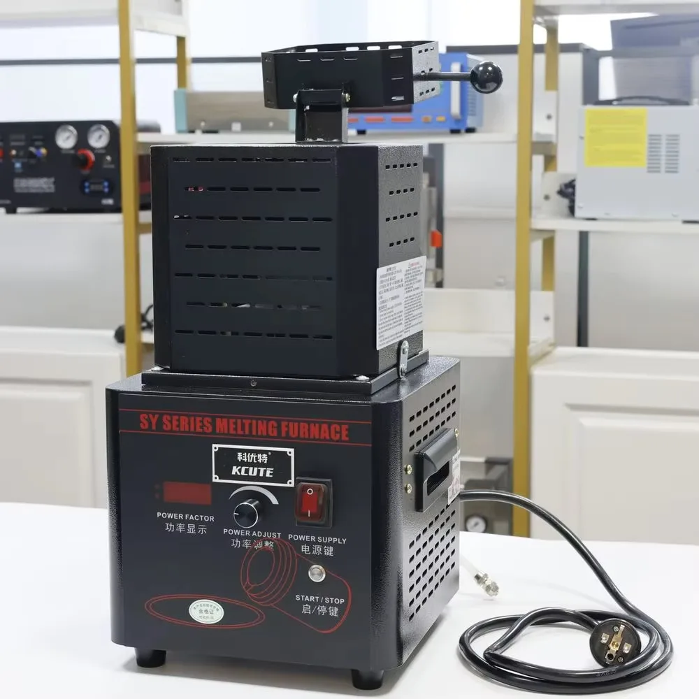 5KW 1600 Degree Jewelry Machine Silver Melting Machine Electrical Melting Furnace Mini Induction Melting Furnace Gold Smelting