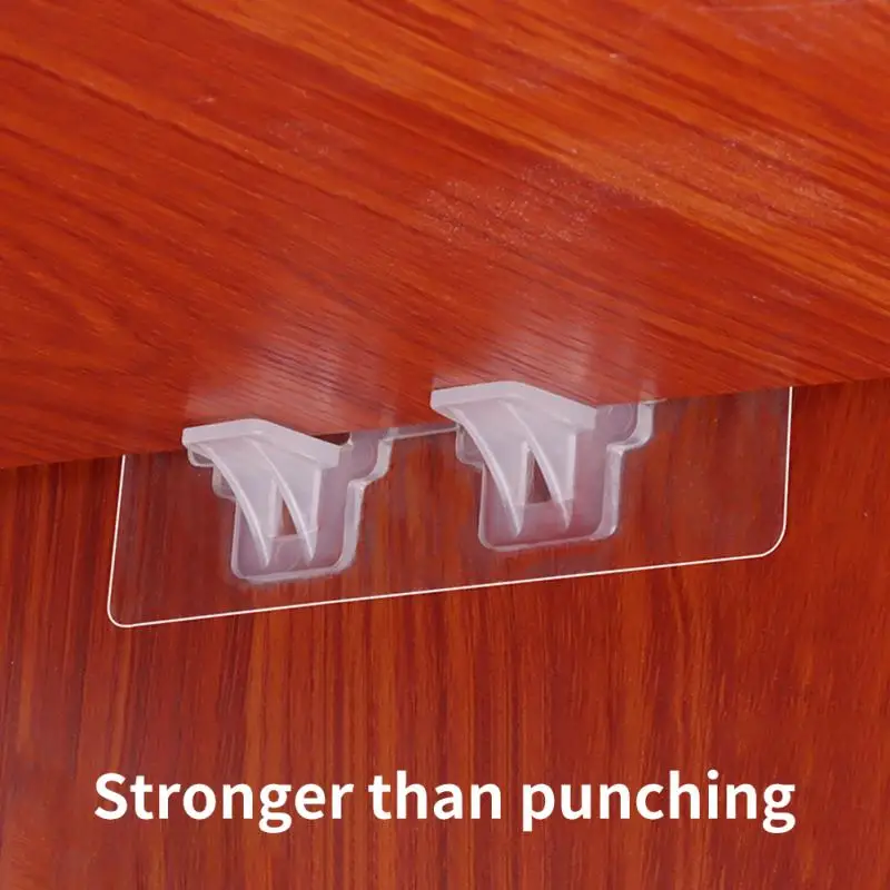 Lengthen Shelf Support Pegs Self Adhesive Punch Free Closet Cabinet Wardrobe Shelf Holder Rack Wall Hangers