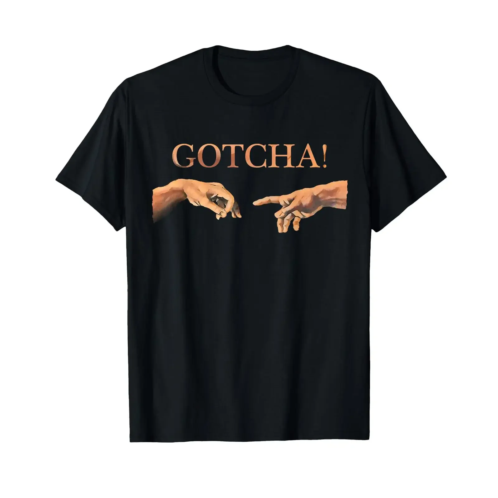 Michelangelo Creation Adam Gotcha Reinschaut Game T Shirt vintage Washed homme Slightly Soft Stylish graphic fashion Versatile