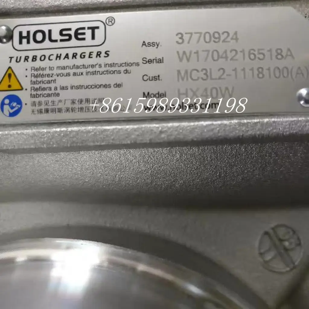 Original Turbocharger HX40W For YC MC3L2 Turbo 3770924 MC3L2-1118100A