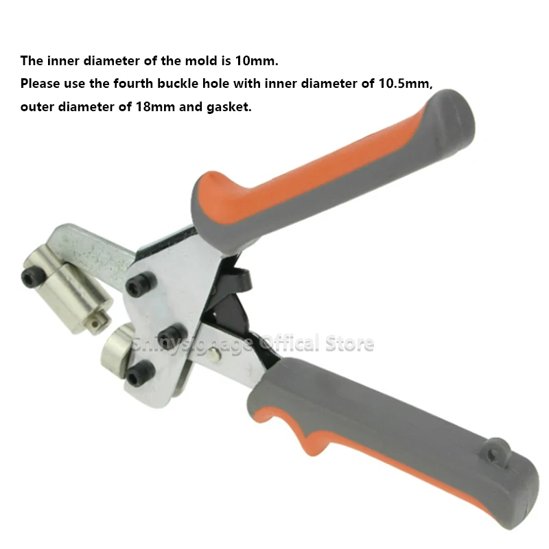 10.5mm Manual Buckling Pliers Install Hole Button Pliers Portable Steel Hole Stainless Steel Handheld Hole Puncher