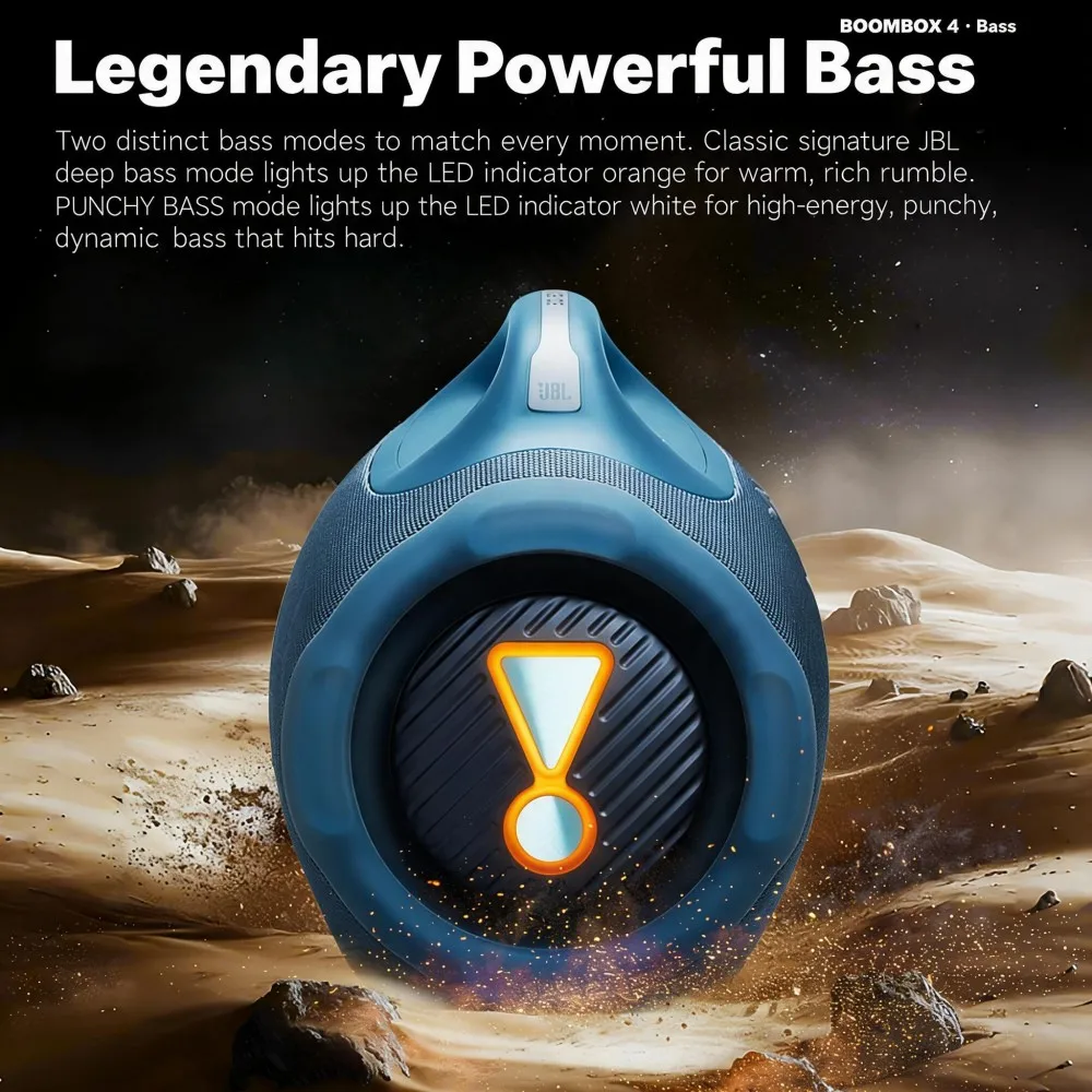 JBL Boombox 4 Bluetooth Speaker Massive Deep Bass AI Sound Boost IP68 Dust Water Proof 34H Battery Portable Outdoor Party