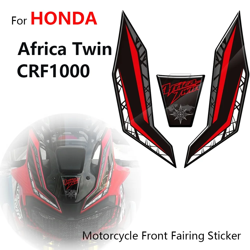 

For HONDA Africa Twin CRF1000 Motorcycle Front Fairing Sticker Protection Motorcycle Front Fender Stickers Decals Decoration