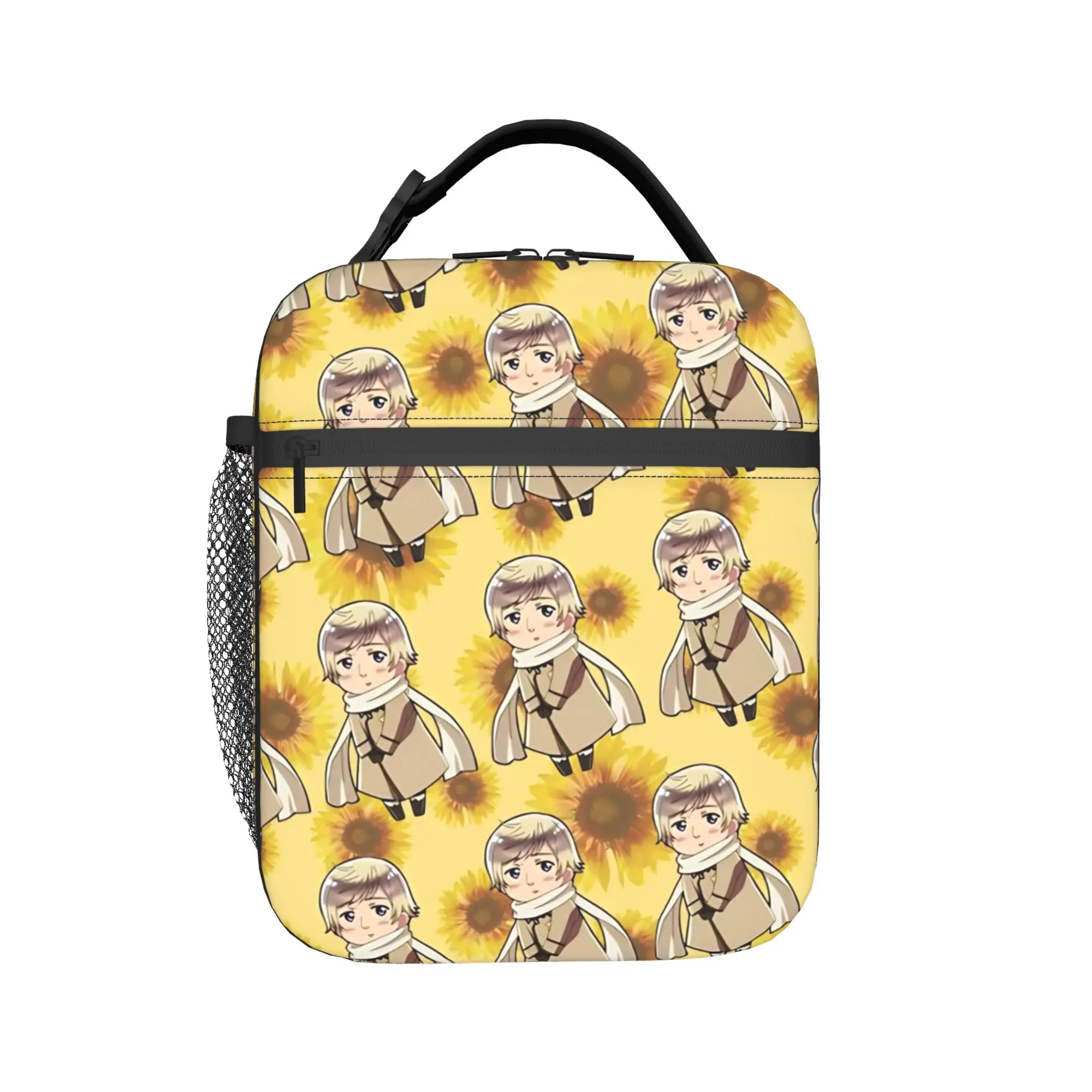 Insulated Lunch Bag Hetalias Axis Powers Cartoon Anime Accessories Lunch Food Box Harajuku Cooler Thermal Lunch Box For School
