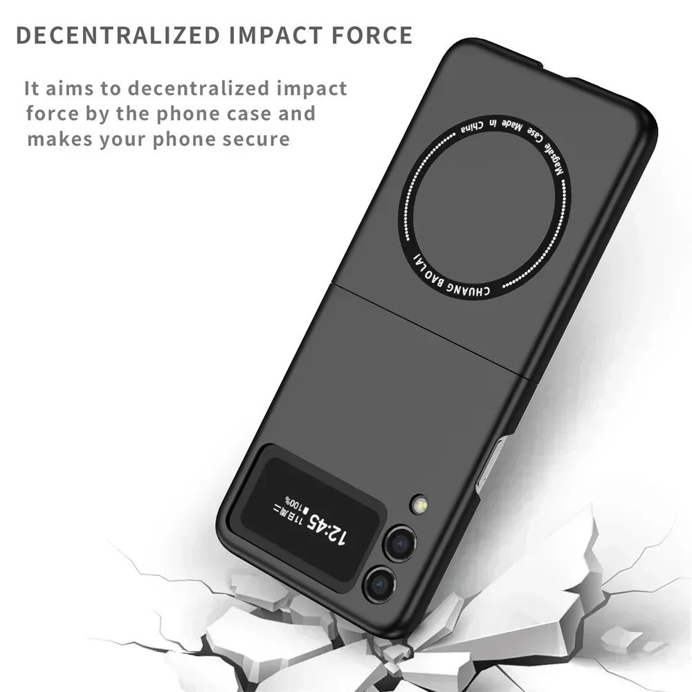 Fashion Ultra Thin Magnetic Magsafing Case for Samsung Galaxy Z Flip 4 5 Flip 3 Wireless Charging Cover for Samsung Z Fold 3 4 5