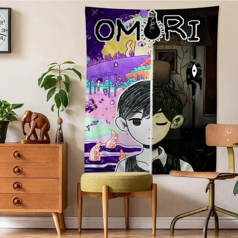 

EE01 Omori Art Hippie Wall Hanging Tapestries for Living Room Home Dorm Decor Art Home Decor@6&m！