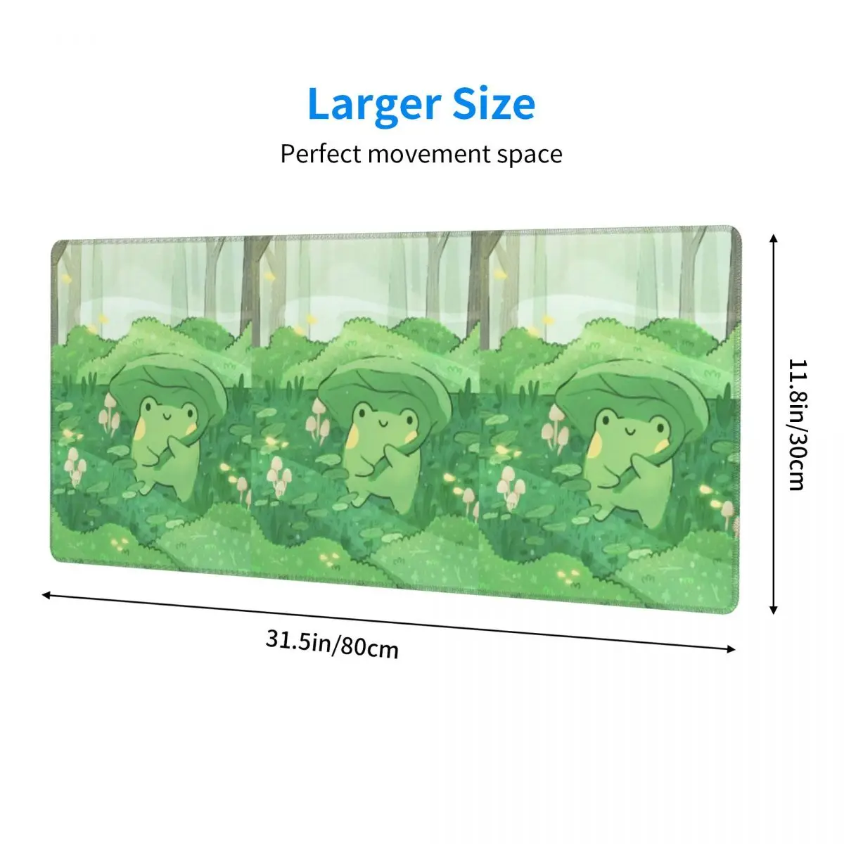 Cute Frog Under Leaf Rain Design Large Mouse Pad Computer Keyboard Mouse Mat Gaming PC Laptop Desk Mat Table Mats