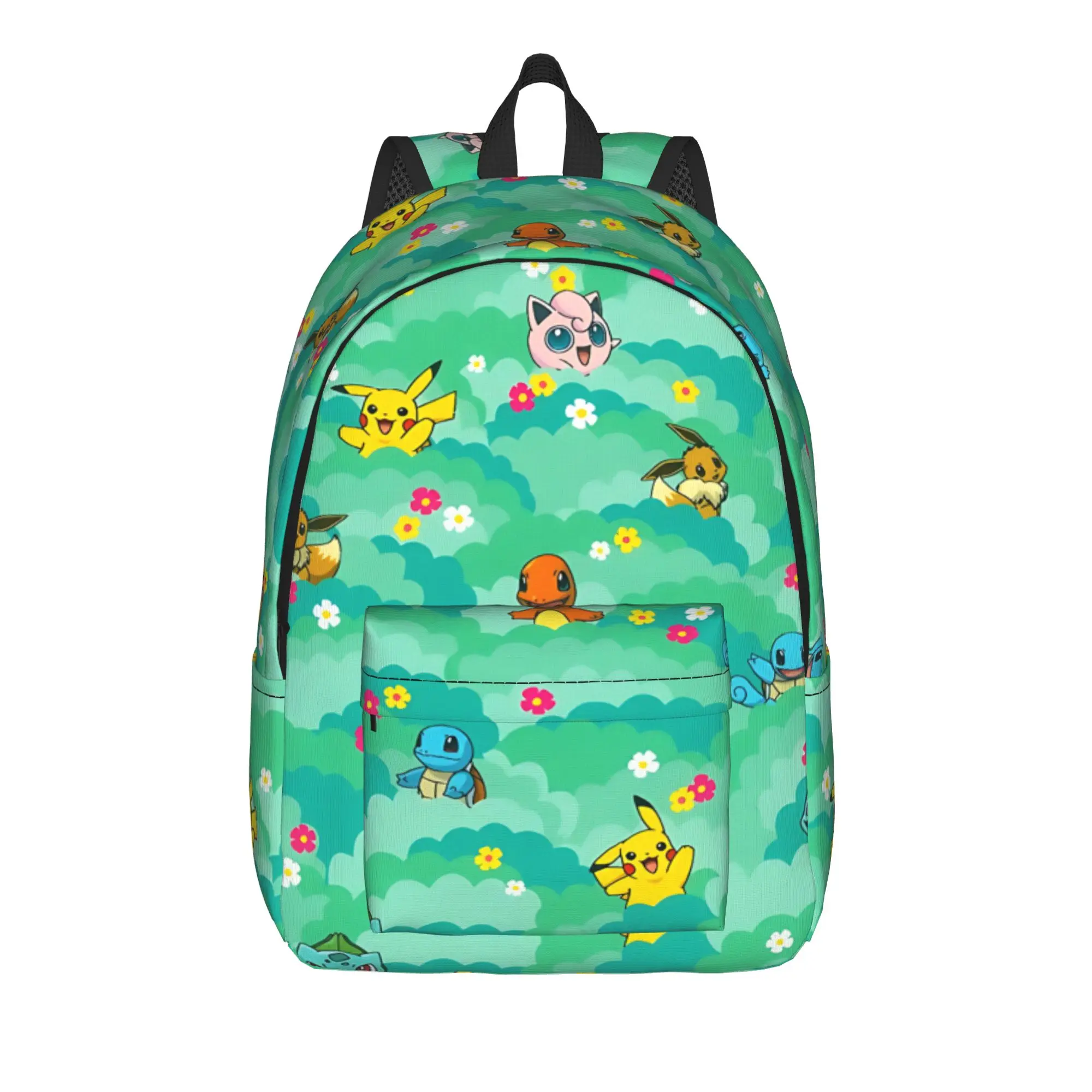 Fashion Cartoon Pokemon Theme Backpack  Mochilas Harajuku Design For School Large Capacity Rucksack