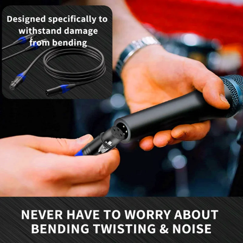 Audio Speak-On Male to 3 Pole XLR Male / Female Extension DJ PA Gig Stage Microphone Mic 3 Pin Connection Speakon to XLR Cable