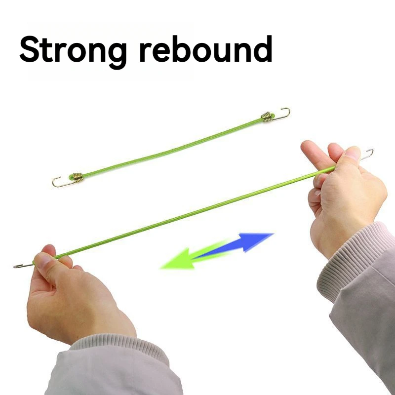 5/10PCS Elastic Luggage Strap with Fixed Socket Small Hook 4mm Latex Mini Rope for Camping Fixed Elastic Cord Accessory image 4