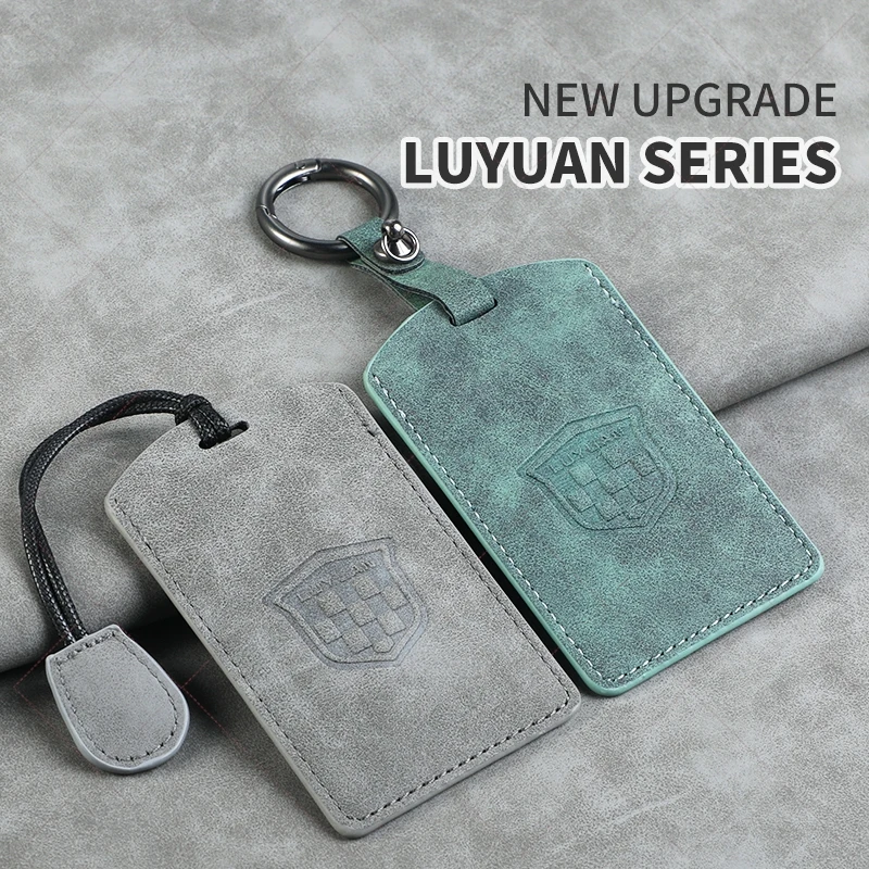 

For Luyuan F30 F15 S70 S90 S95 INNO9 Liva10 Leather Car NFC Card Samrt Remote Key Cover Case Shell Protector Holder Accessories