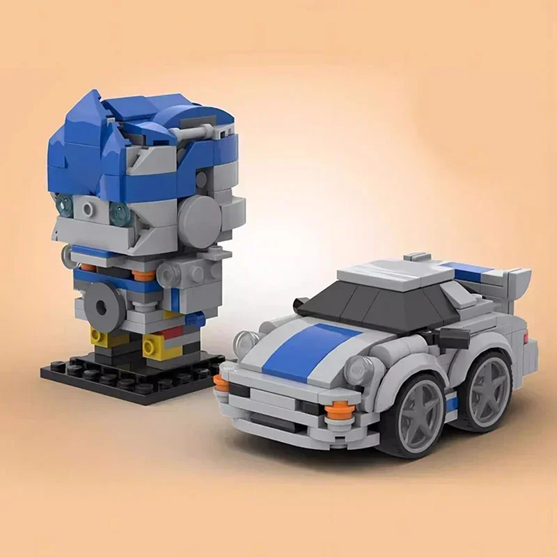 Figurines de dessin animé de film célèbre Bricksheadz et blocs de construction de voiture MOC personnage classique chevalier Joker chasseur modèle enfants jouets cadeau