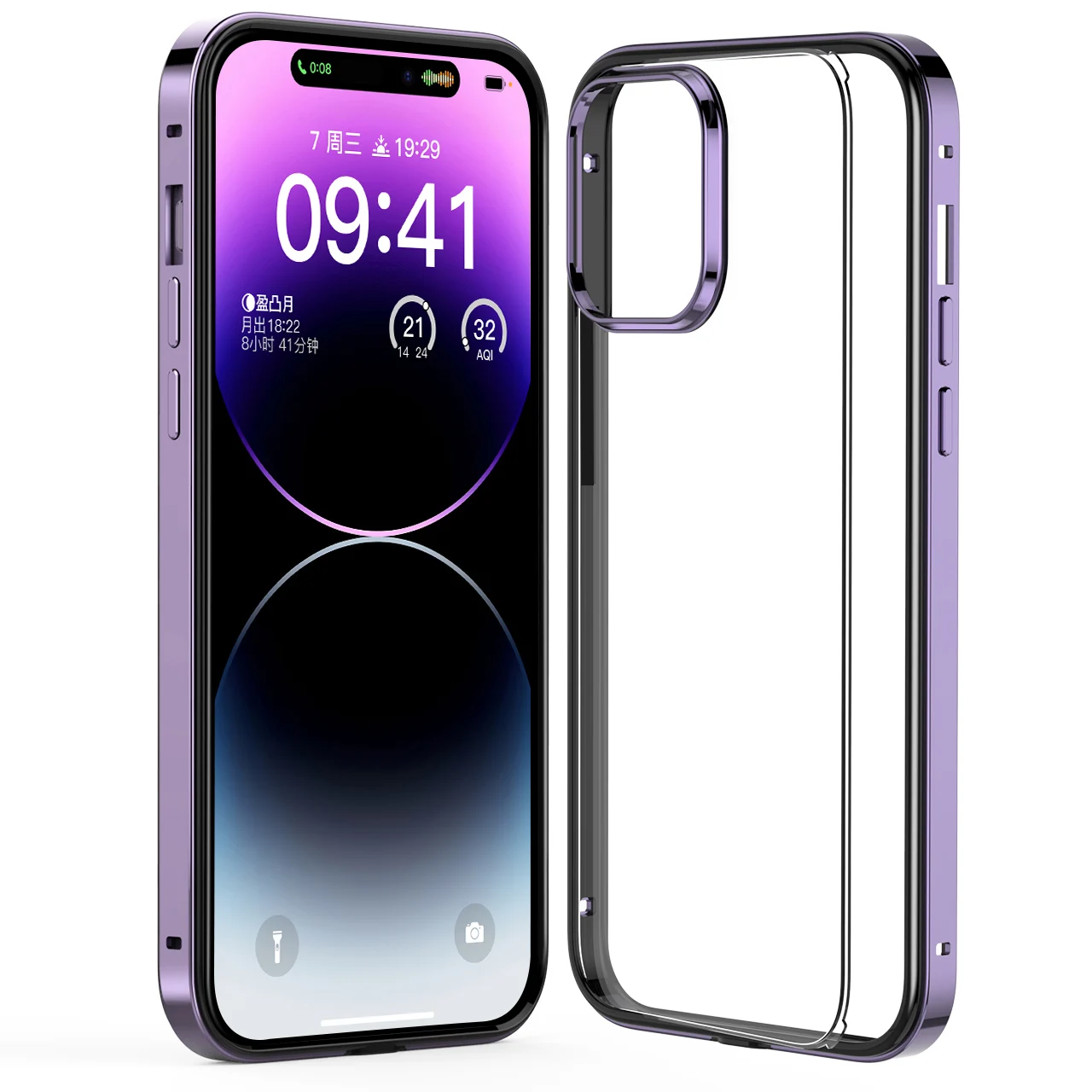 Легкий авиационный алюминиевый бампер, чехол для iPhone 12 13 14 15 Pro Max 15Pro, роскошная силиконовая рамка, съемный прозрачный чехол 2 в 1