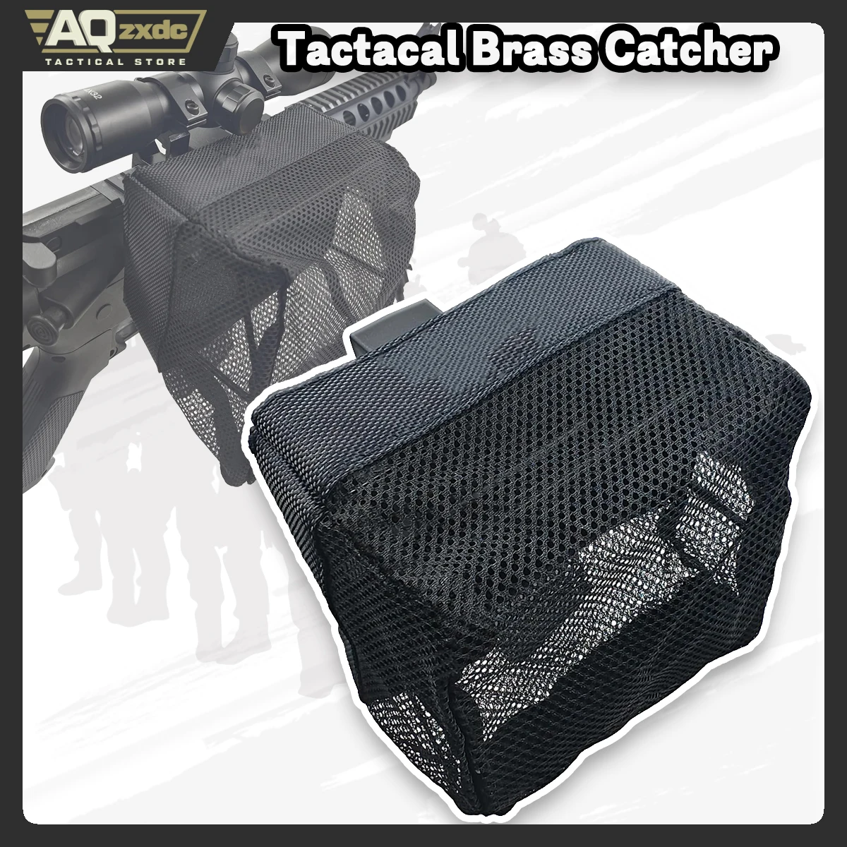 

AQzxdc Brass Catcher Shell Catcher with 20MM Rail Mount and Heat Resistant Mesh More Durable More Light for Rifle Shooting