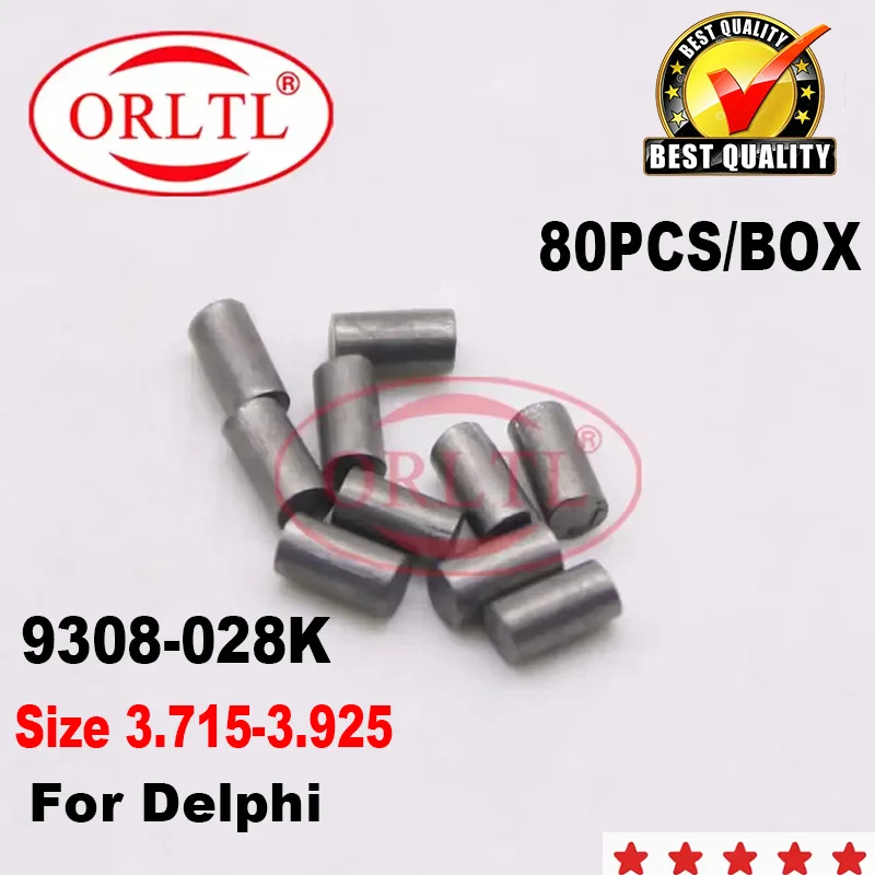 9308-028K Calibration Injector Lift Shims Set Size 3.715-3.925mm 80pcs Injector Nozzle Valve Shim for Delphi Series Injector