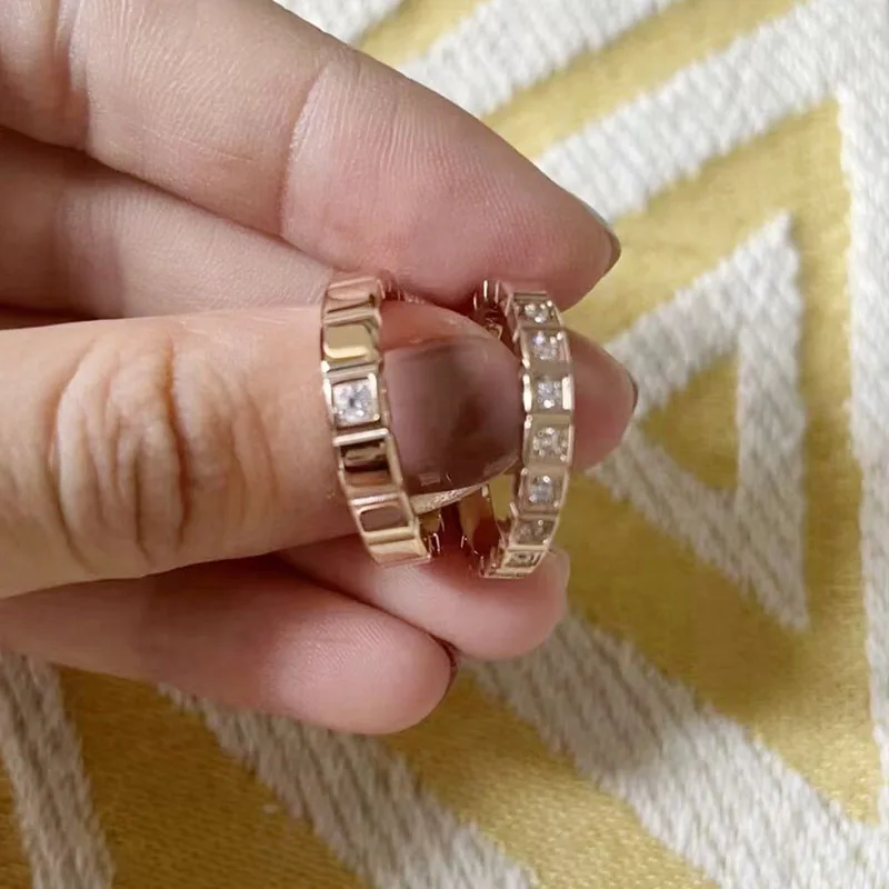 Fashionable temperament, high-quality light luxury square couple ring pairs